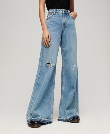 Wide Leg Jean Superdry en bleu : devant