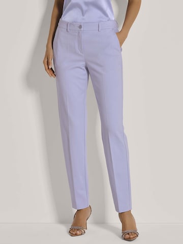 Regular Pantalon à plis MADELEINE en violet : devant