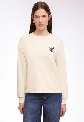 Street One Studio Sweatshirt in Beige: front