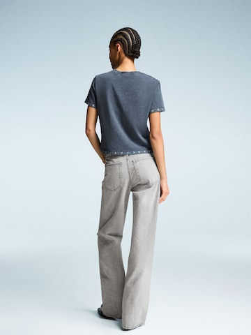 Bershka Wide leg Jeans in Grijs