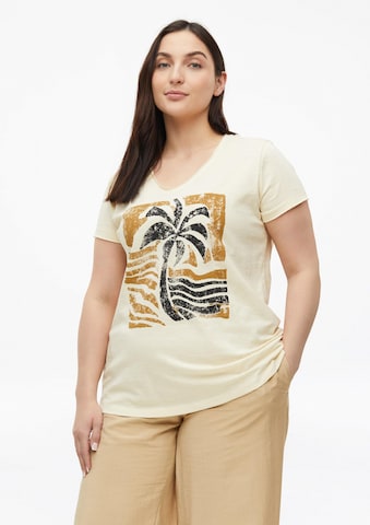 T-shirt s.Oliver CURVE en beige : devant