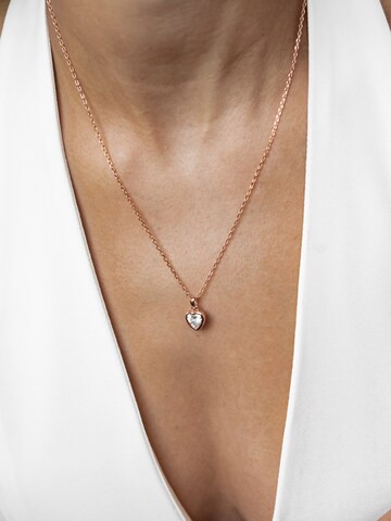 Hey Happiness Necklace 'Crystal Love' in Gold: front