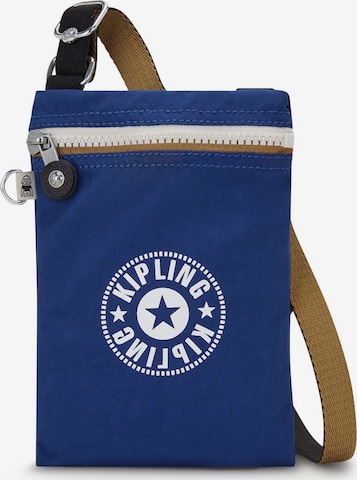 KIPLING - Mala de ombro 'AFIA LITE' em azul: frente