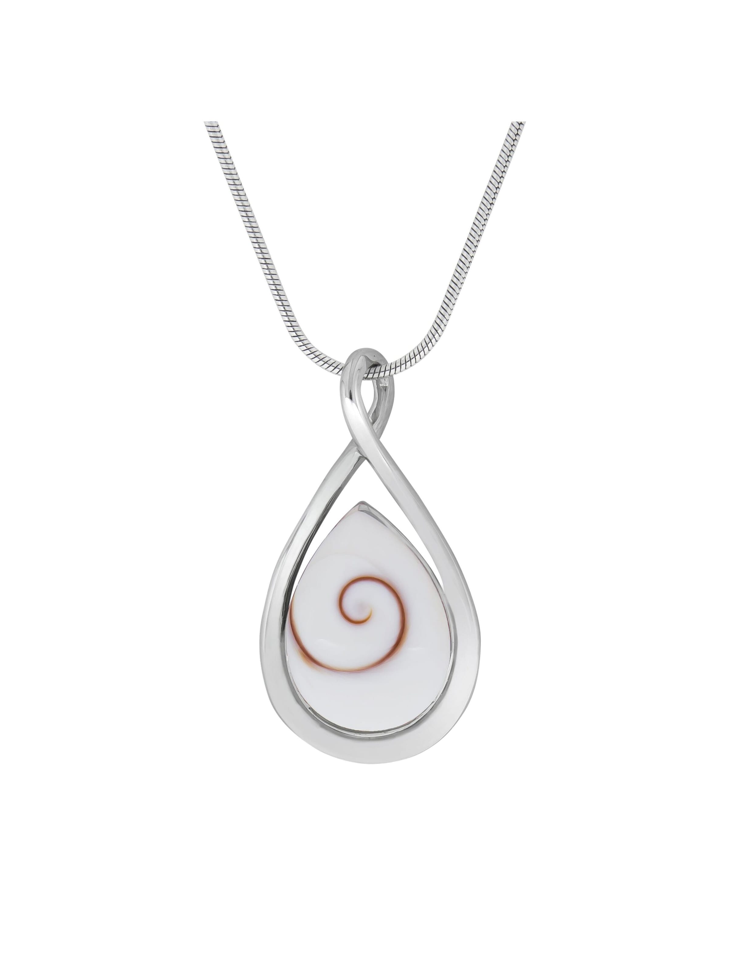 Zeeme Necklace in White: front