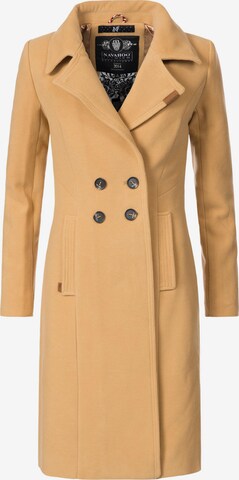 NAVAHOO Between-seasons coat 'Wooly' in Beige: front