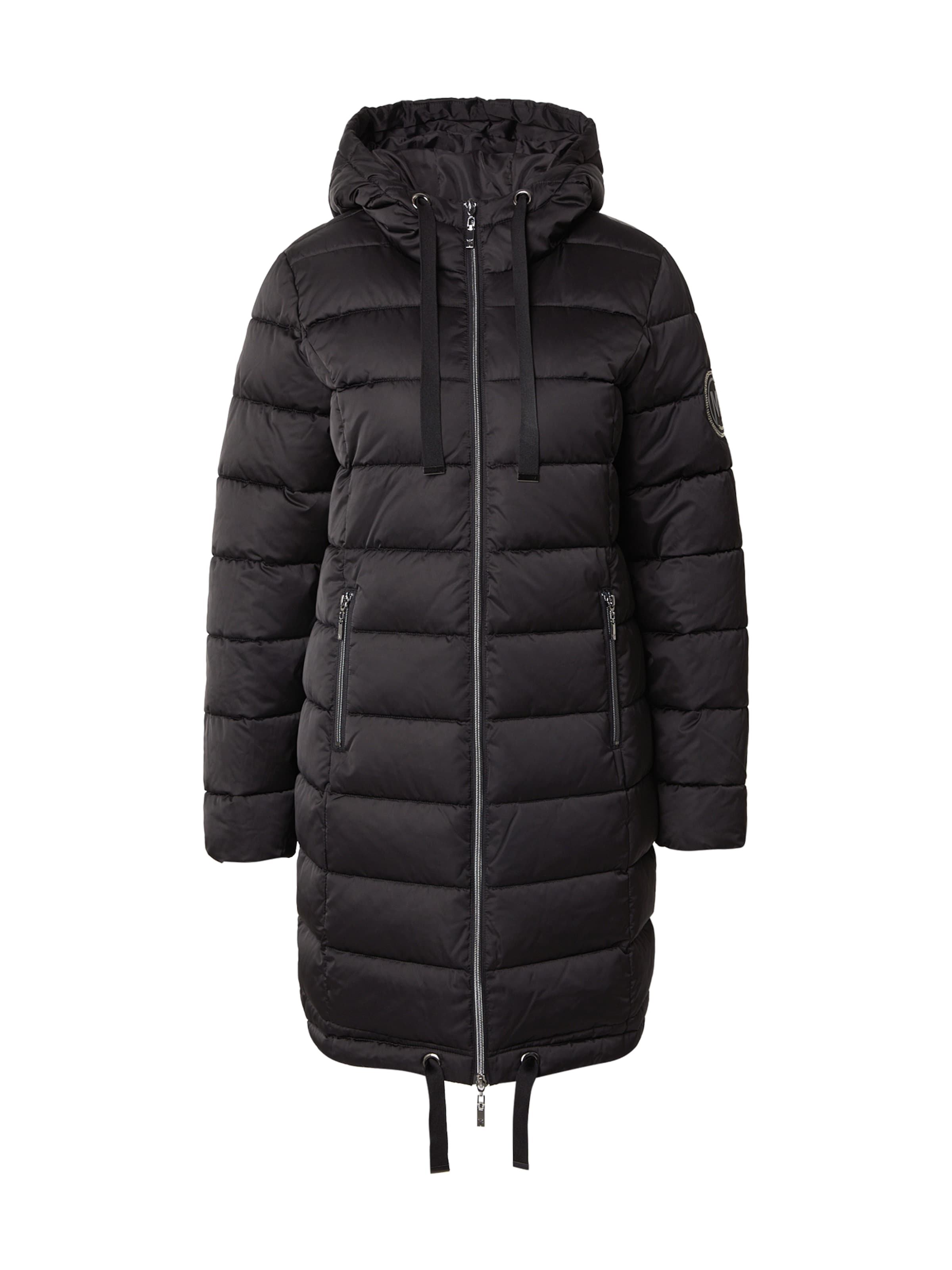 Cappotto invernale di monari in nero: frontale