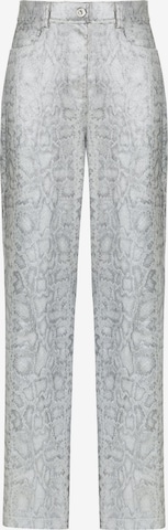NOCTURNE Wide leg Trousers in Silver: front