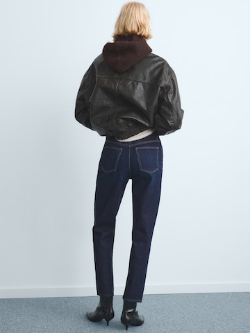 MANGO Vrečasti Kavbojke 'MOM2000' | modra barva