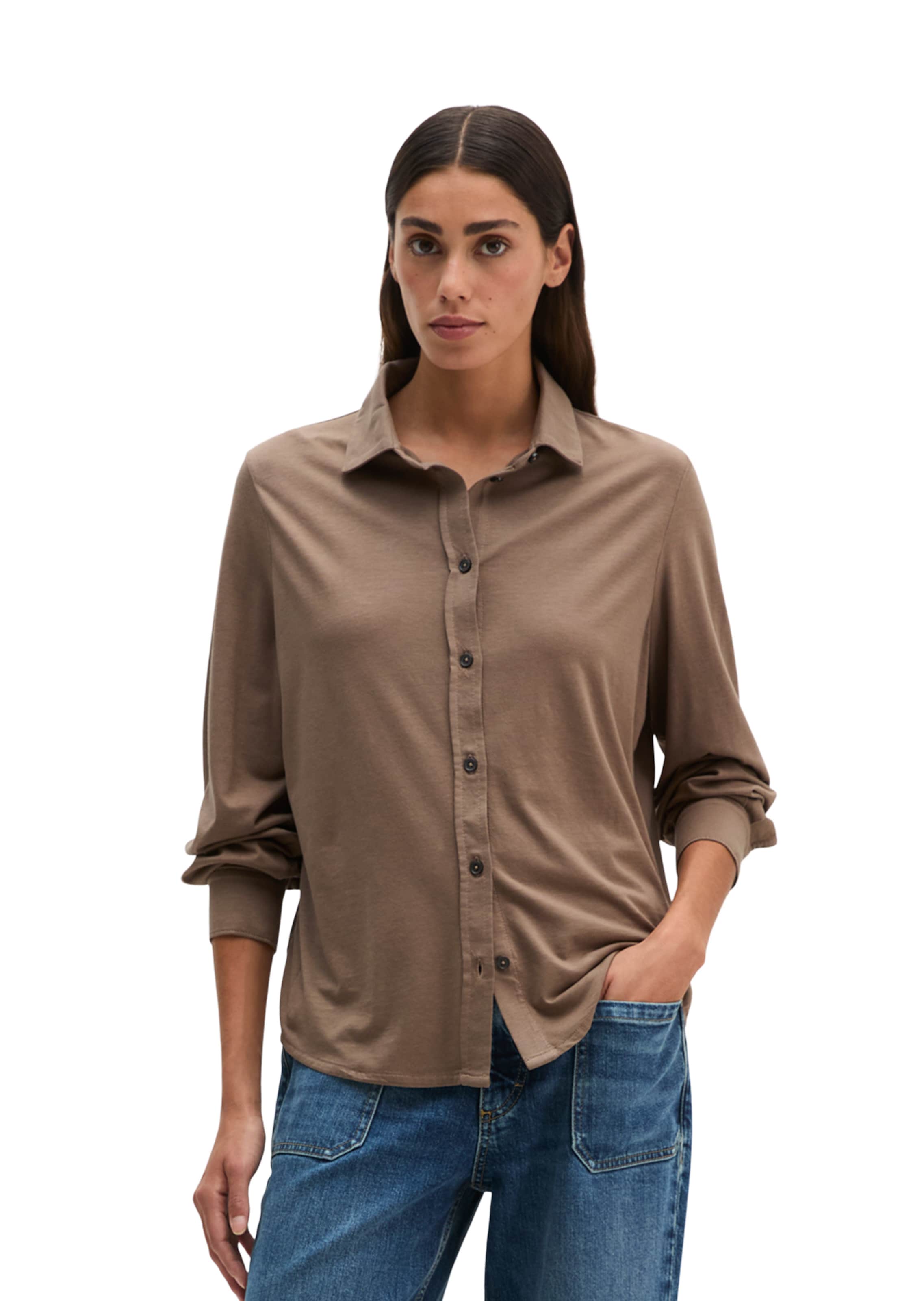 Marc O'Polo Bluse in Braun: Vorderseite