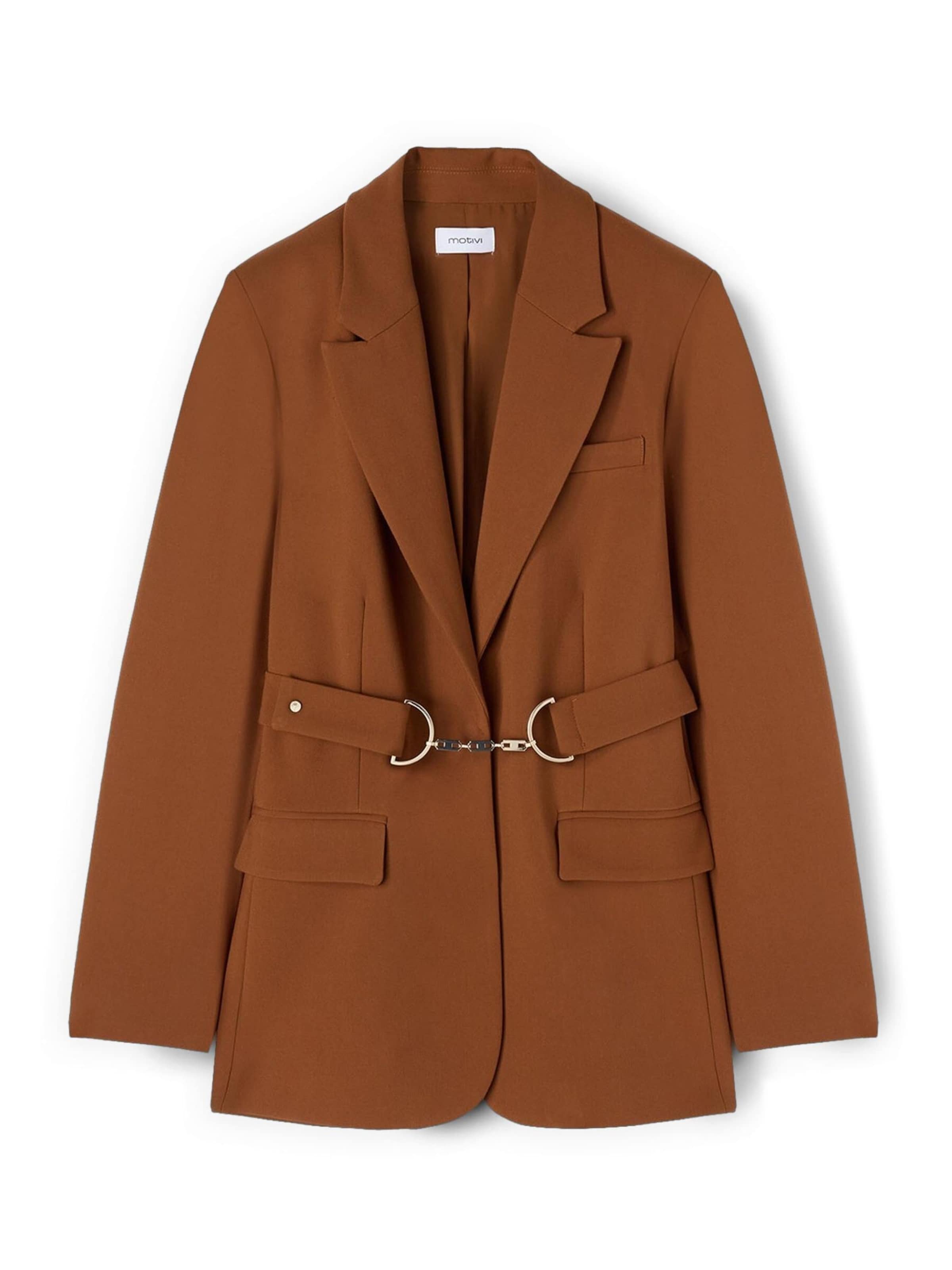 MOTIVI - Blazer en marrón: frente