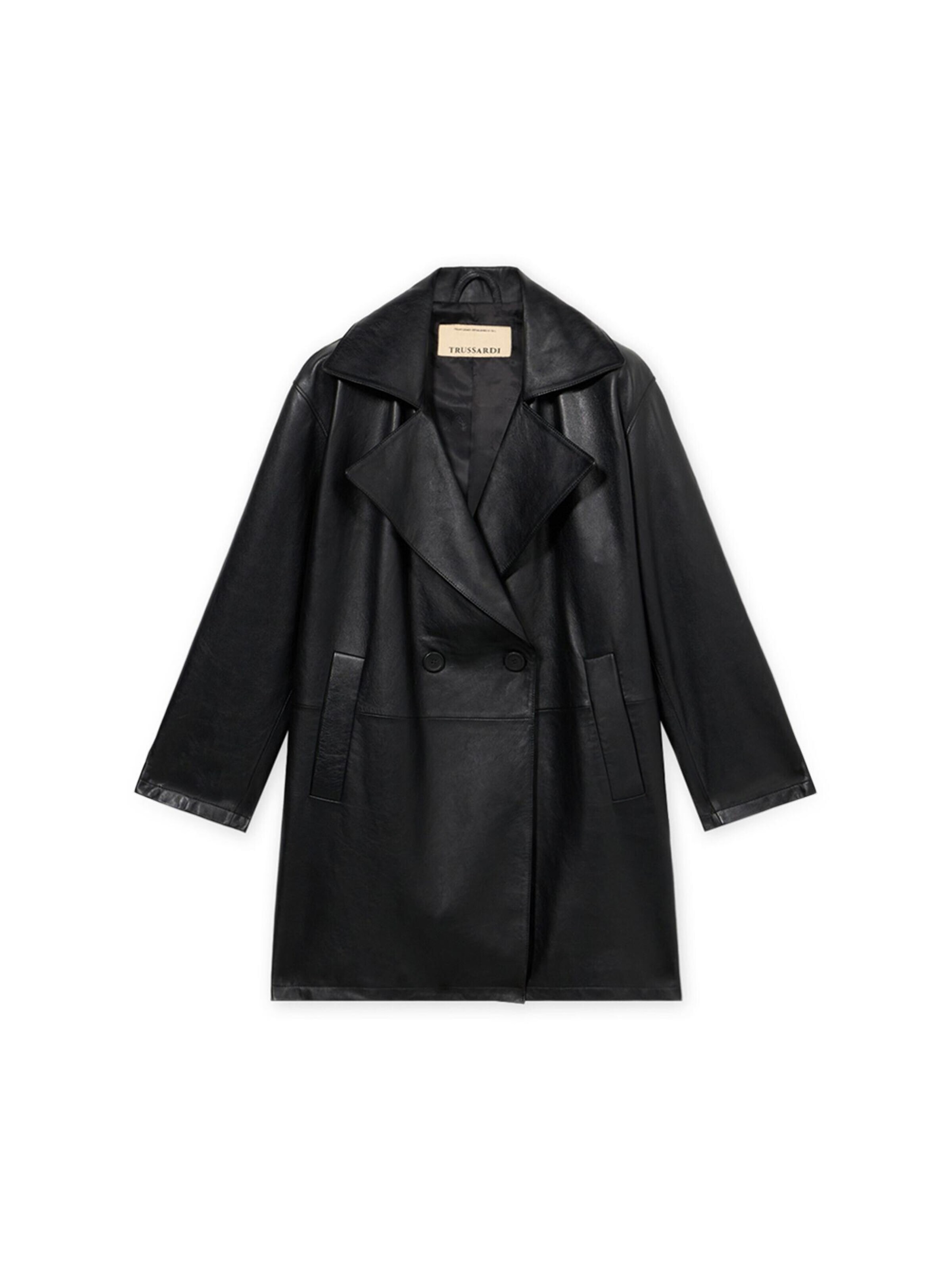 Trussardi - Chaqueta de entretiempo en negro: frente