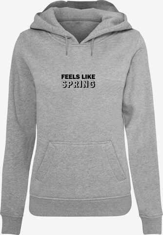 Merchcode Sweatshirt 'Spring - Feels Like' in Grau: predná strana