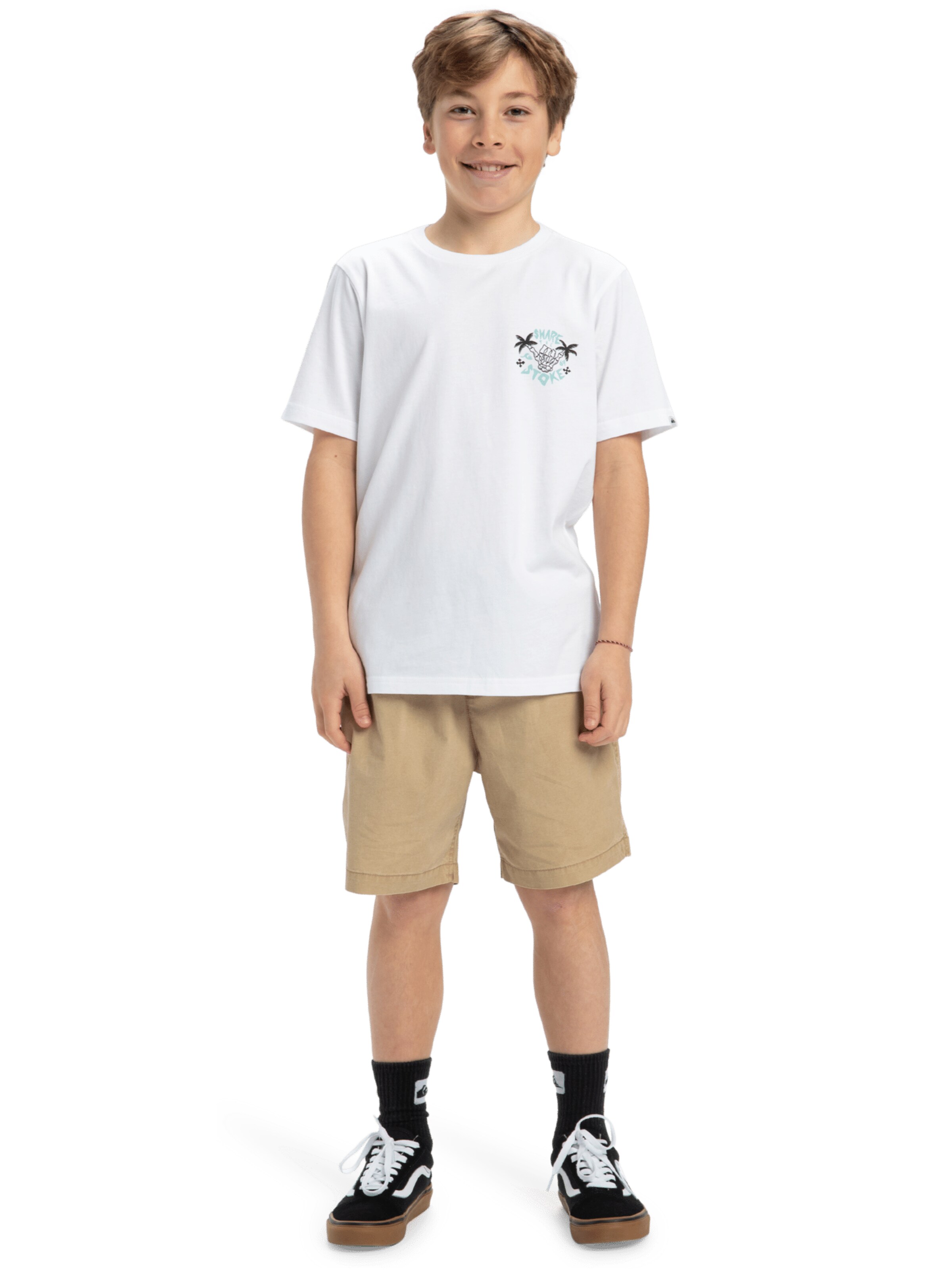 T-Shirt 'Ev Share The Stoke' QUIKSILVER en blanc