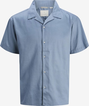 JACK & JONES Button Up Shirt in Blue: front