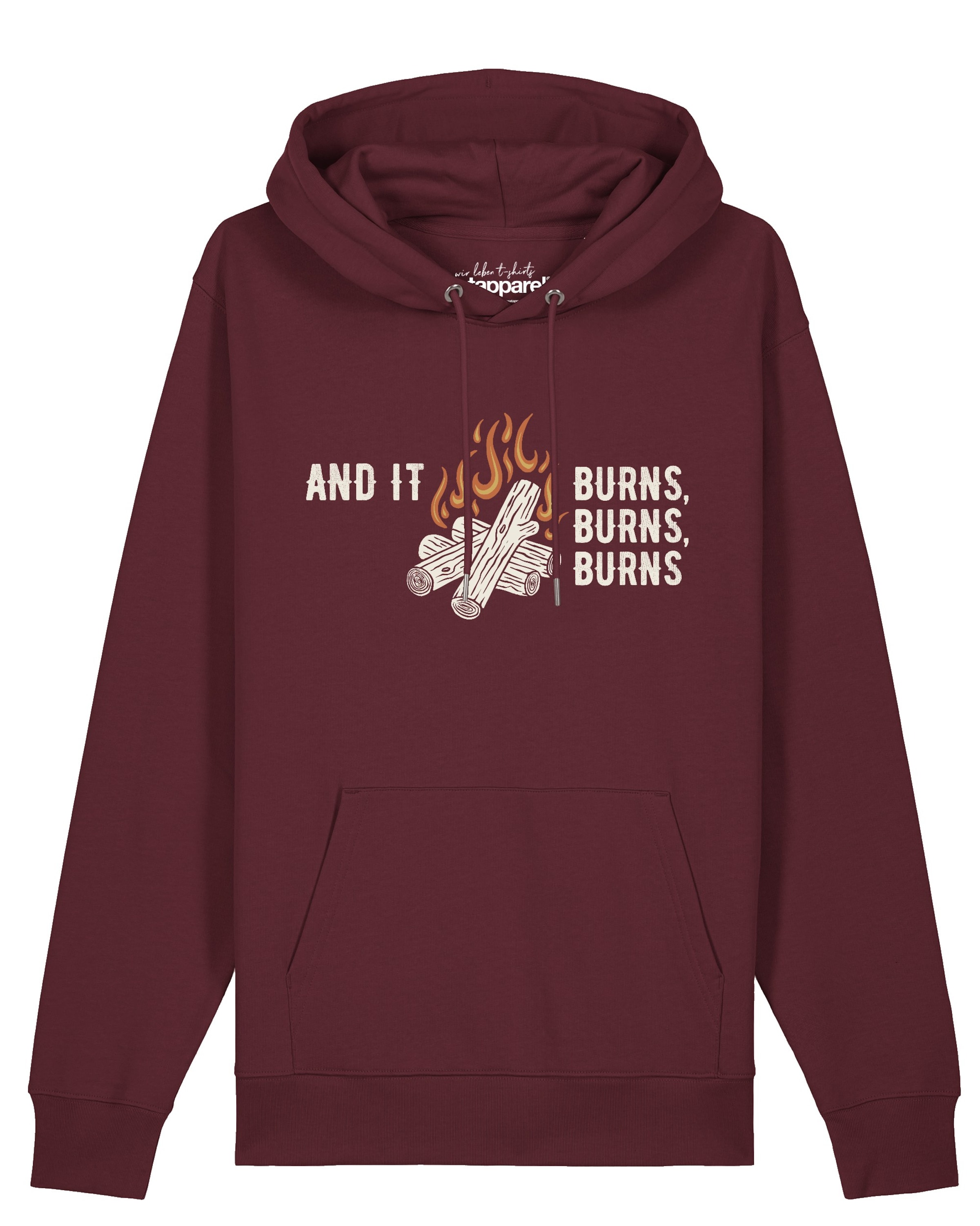 Watapparel Sweatshirt 'And it burns' in Red: front