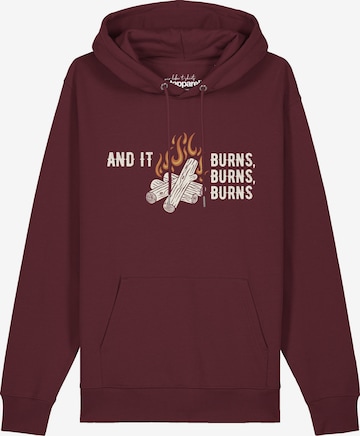 Watapparel Sweatshirt 'And it burns' in Red: front