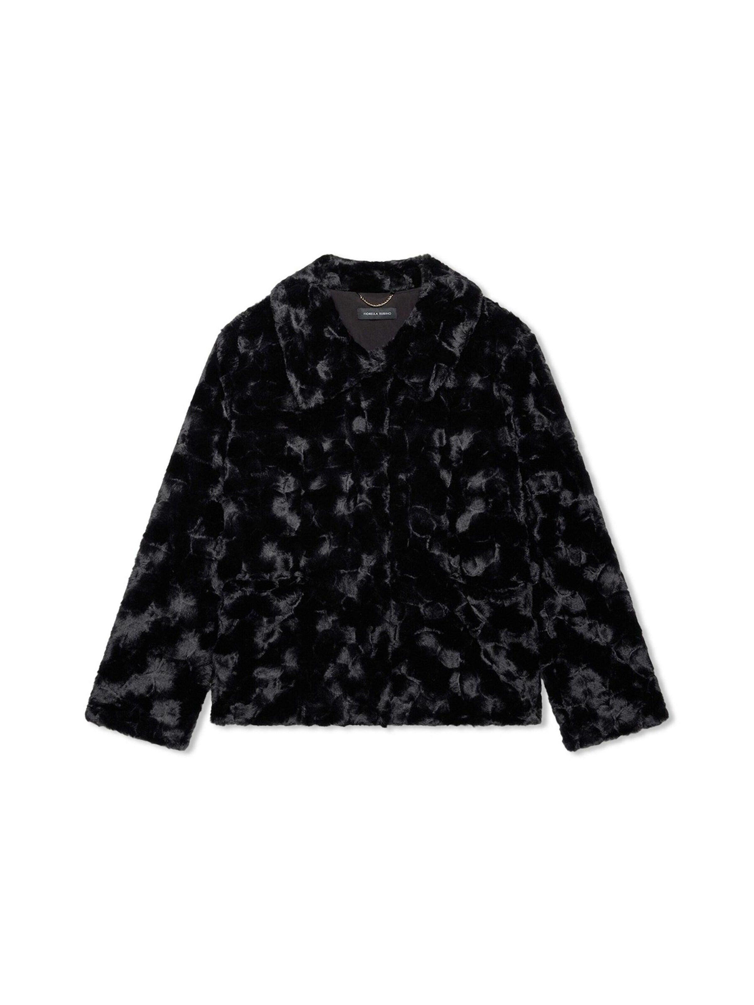 Manteau d’hiver Fiorella Rubino en noir : devant