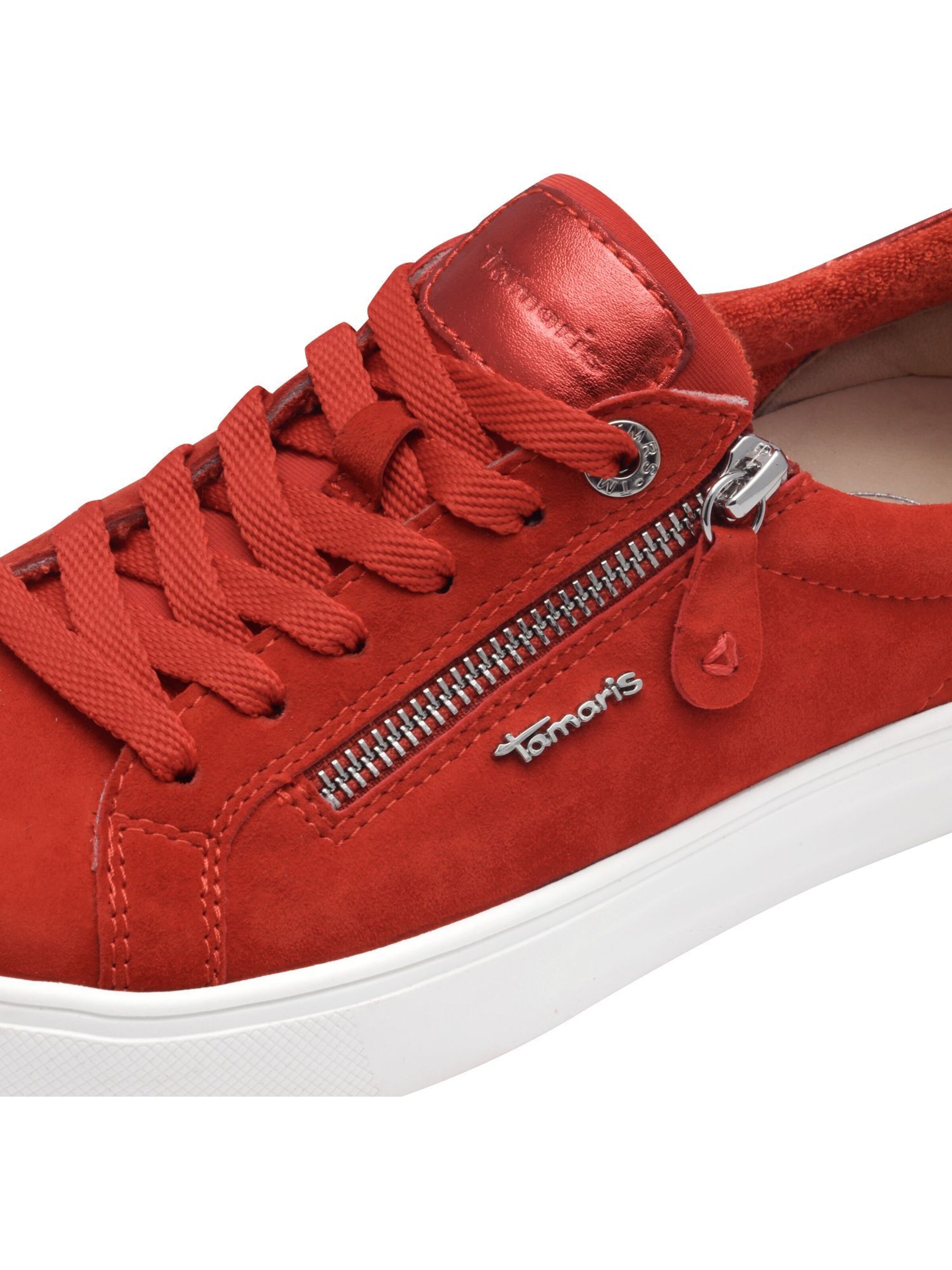 Baskets basses Tamaris en rouge