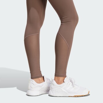 ADIDAS PERFORMANCE Skinny Sports trousers 'Stash' in Brown
