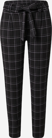 Hailys Slim fit Pleat-Front Pants 'Emilia' in Black: front