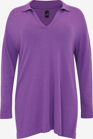 Pull-over YOEK en violet : devant