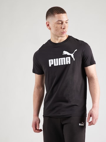 PUMA - Camiseta funcional 'Essential No. 1' en negro: frente