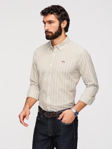 Ombre Regular fit Zakelijk overhemd in Beige