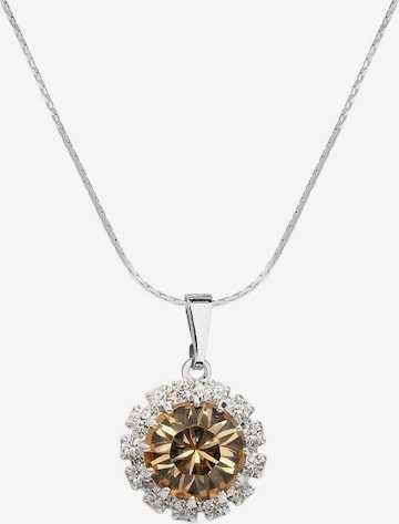 EXCLUSIVE EDITIONLančić 'Saton adorned with Swarovski crystals' - smeđa boja: prednji dio