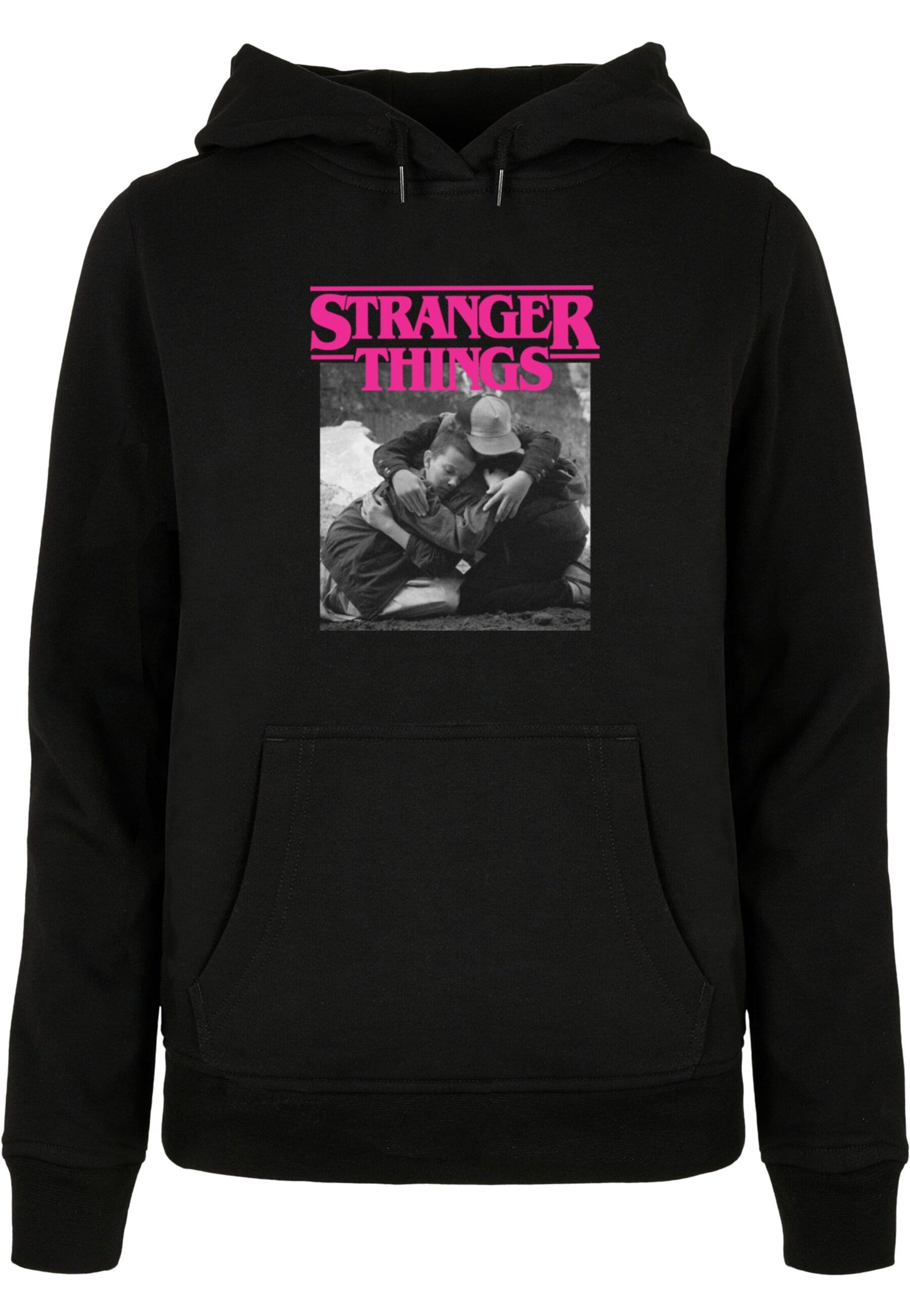 ABSOLUTE CULT Sweatshirt 'Stranger Things - Square Photo' in Zwart: voorkant