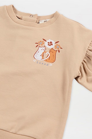 Sweat-shirt Panço en beige