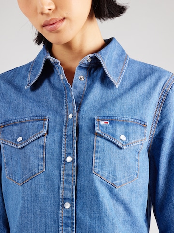 Tommy Jeans Košeľové šaty - Modrá