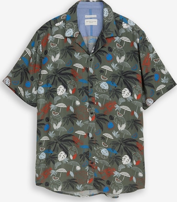Chemise TOM TAILOR en vert : devant