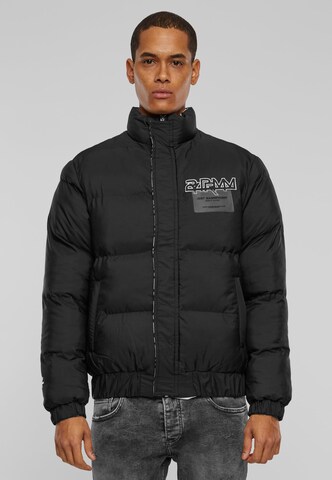 2Y Premium Winterjacke in Schwarz: Vorderseite