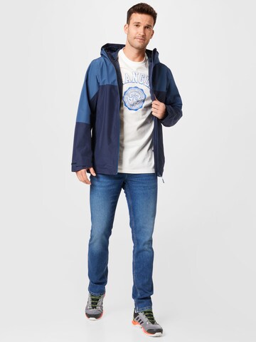 JACK WOLFSKIN - Casaco outdoor 'Peak' em azul