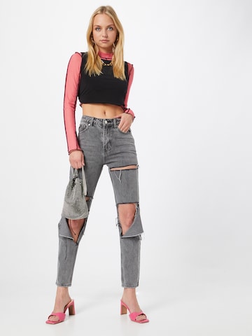 Edikted Slimfit Jeans 'Elle' in Grau