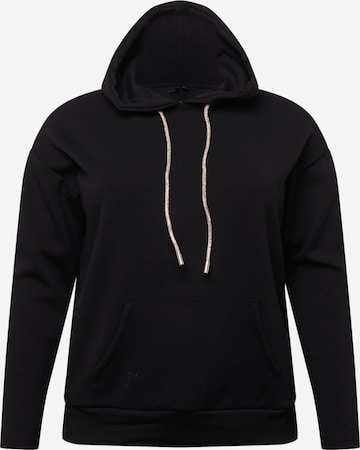 ONLY Curve Sweatshirt 'NEW FANCY' in Schwarz: predná strana