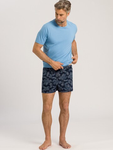 Hanro Boxershorts ' Fancy Jersey ' in Blauw