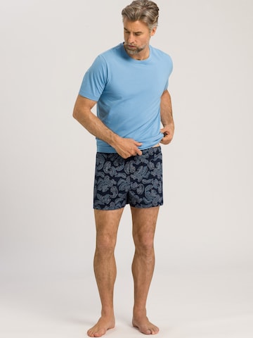 Hanro Boxer shorts ' Fancy Jersey ' in Blue