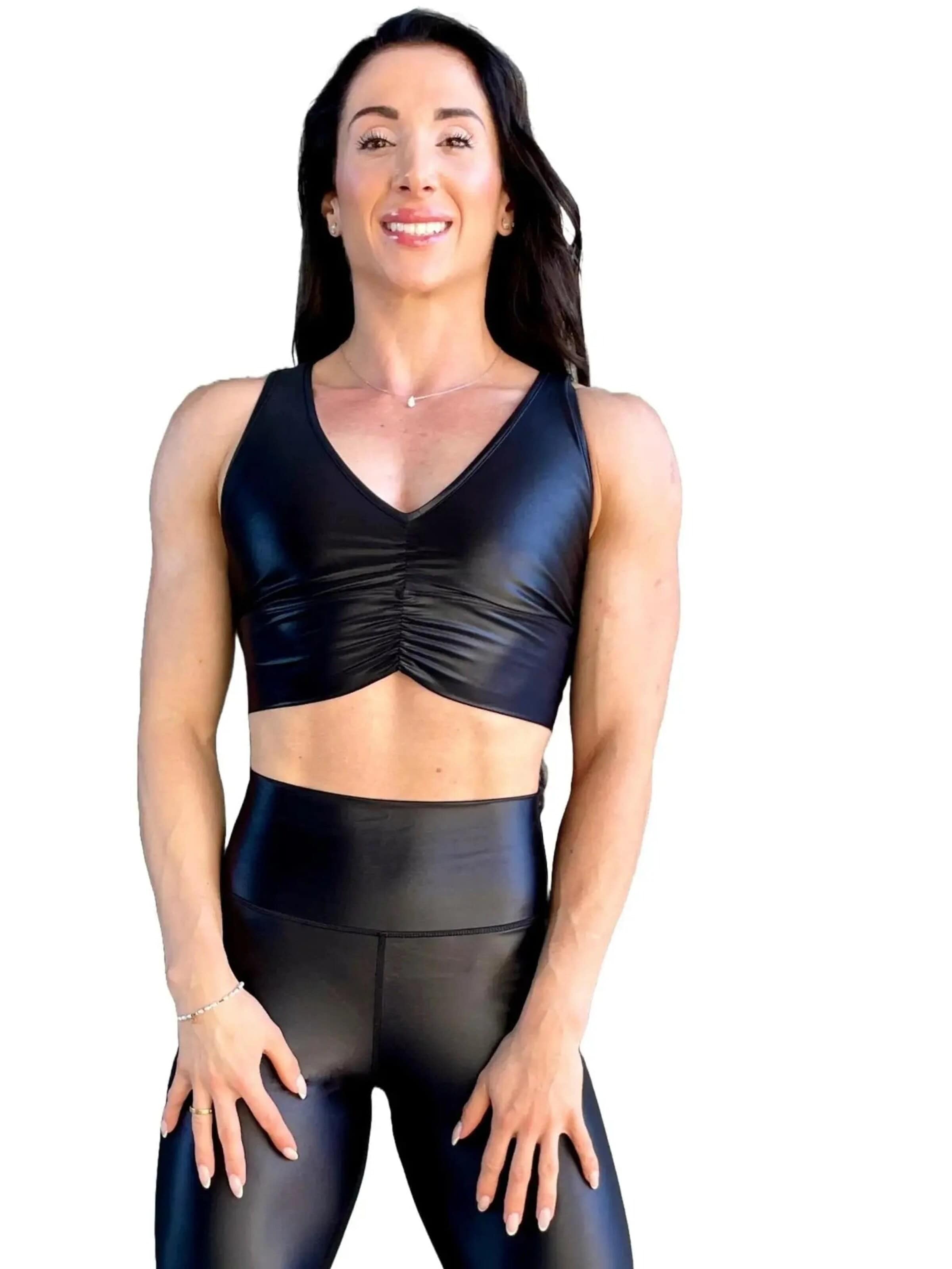 Top sportivo 'Top Adela Pearl Shine' di LUXFEEL in nero