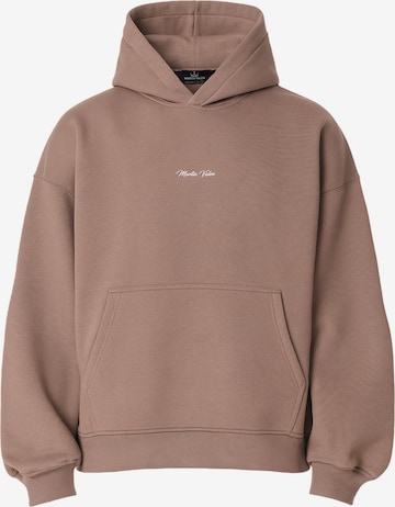 Sweat-shirt MARTIN VALEN en marron : devant