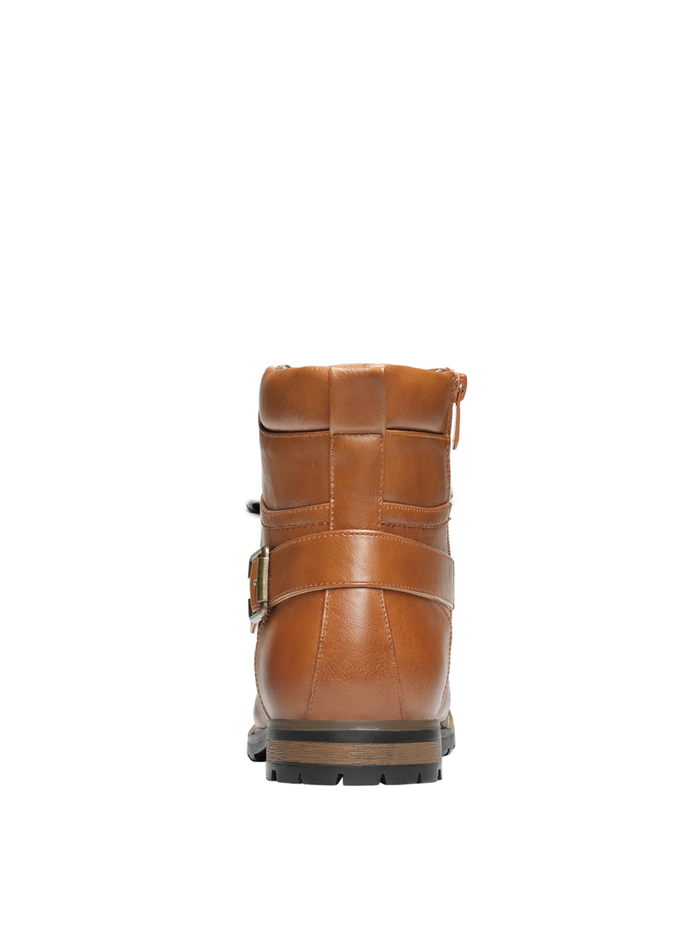 Bruno Marc Boots med snörning i brun