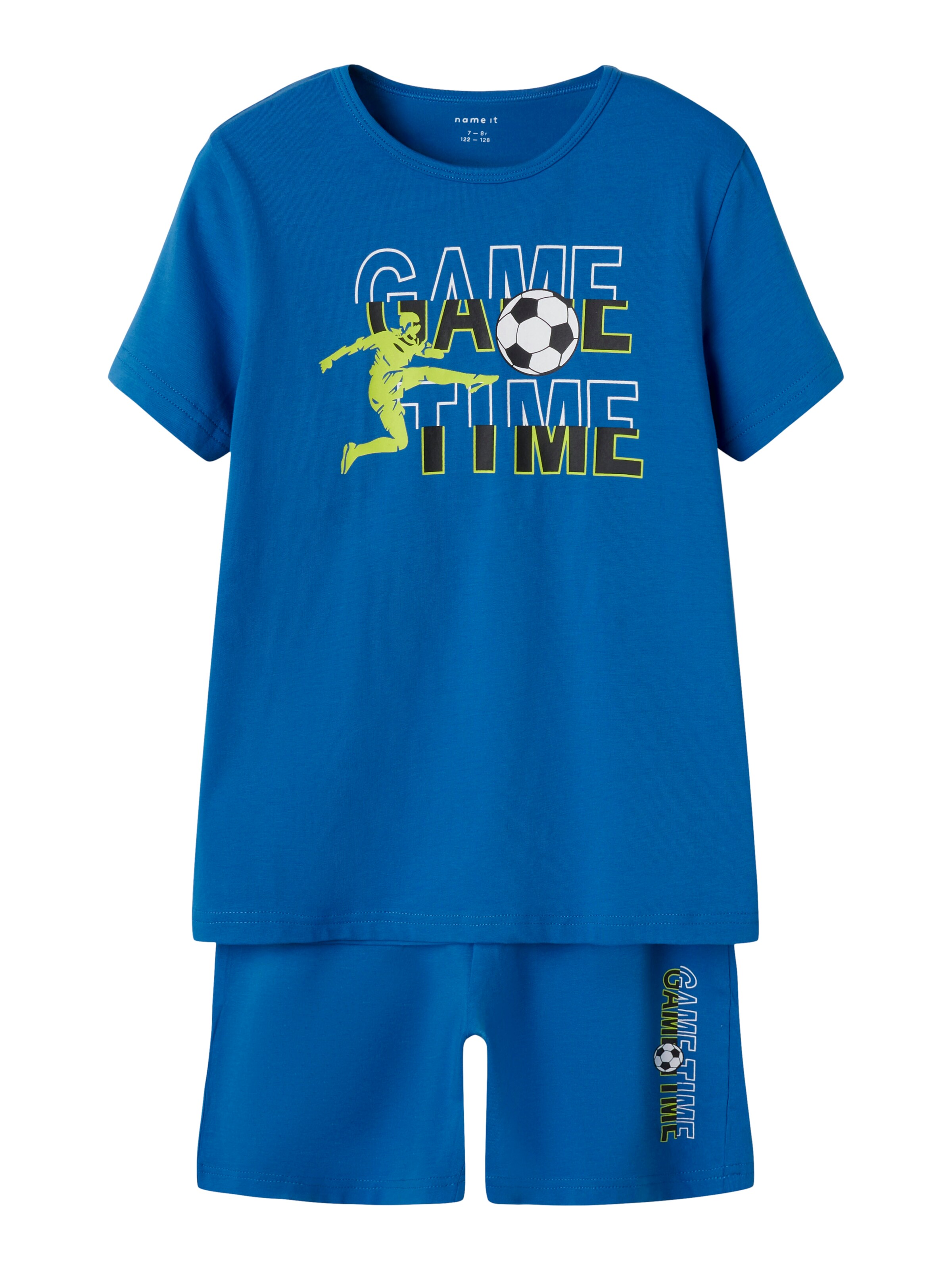 NAME IT Pyžamo 'Game Time' - Modrá: predná strana