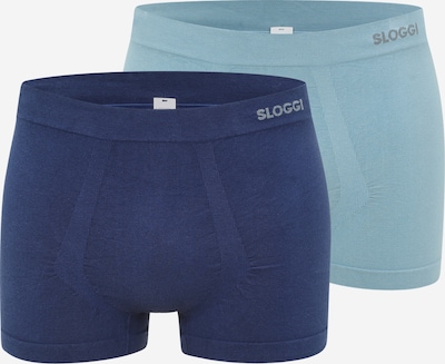Boxer trumpikės 'GO' iš SLOGGI, spalva – šviesiai mėlyna / tamsiai mėlyna, Prekių apžvalga