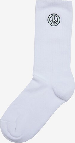 Chaussettes 'Peace' Urban Classics en blanc