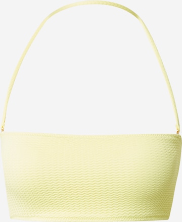 Seafolly - Bandeau Top de biquíni em amarelo: frente