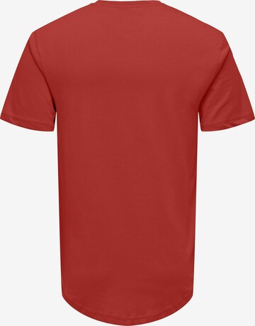 Only & Sons Regular fit T-shirt 'MATT' i röd