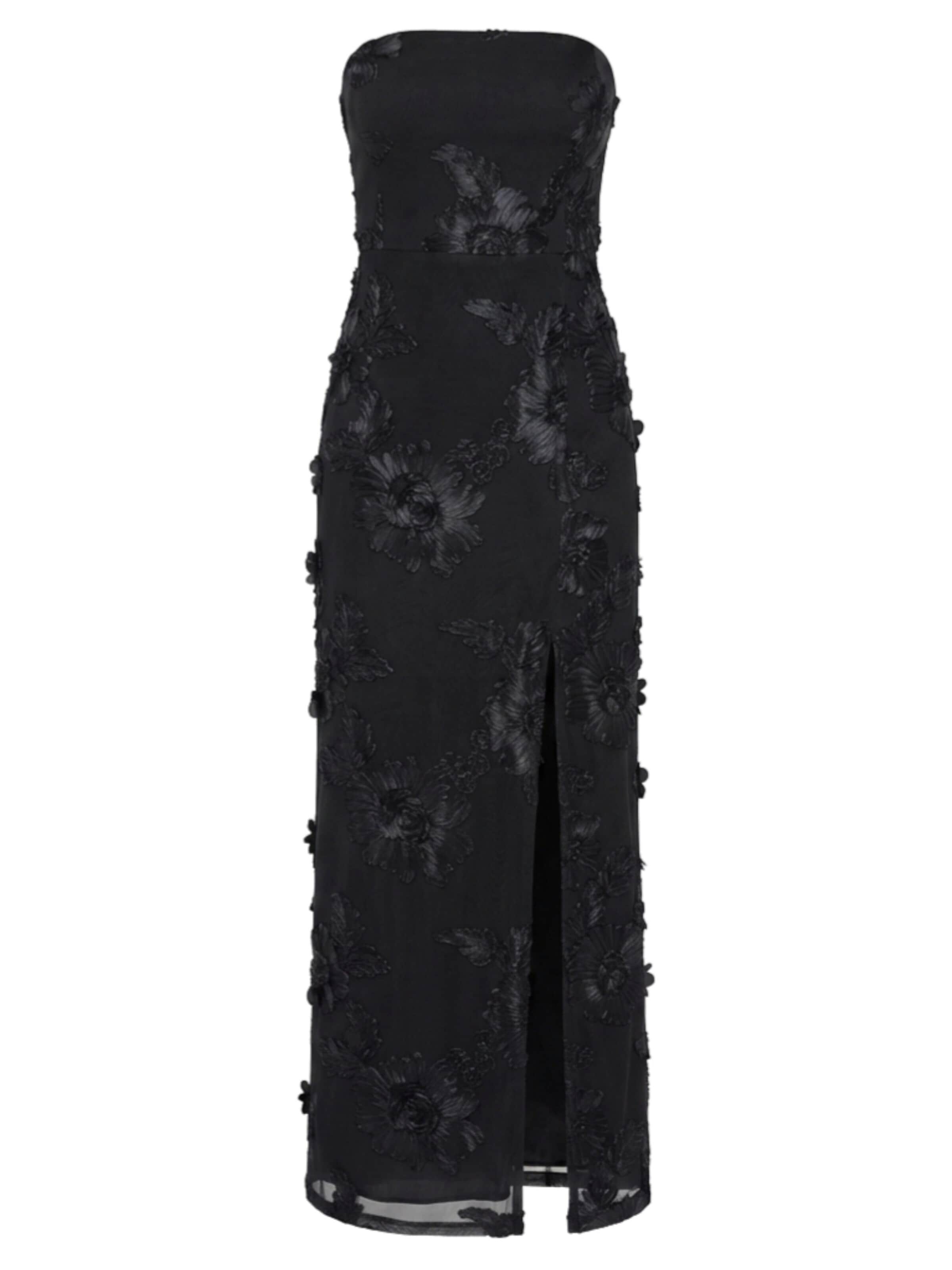 Ombre Abendkleid‌‌‌‌‌‌‌‌‌ in Schwarz: Vorderseite