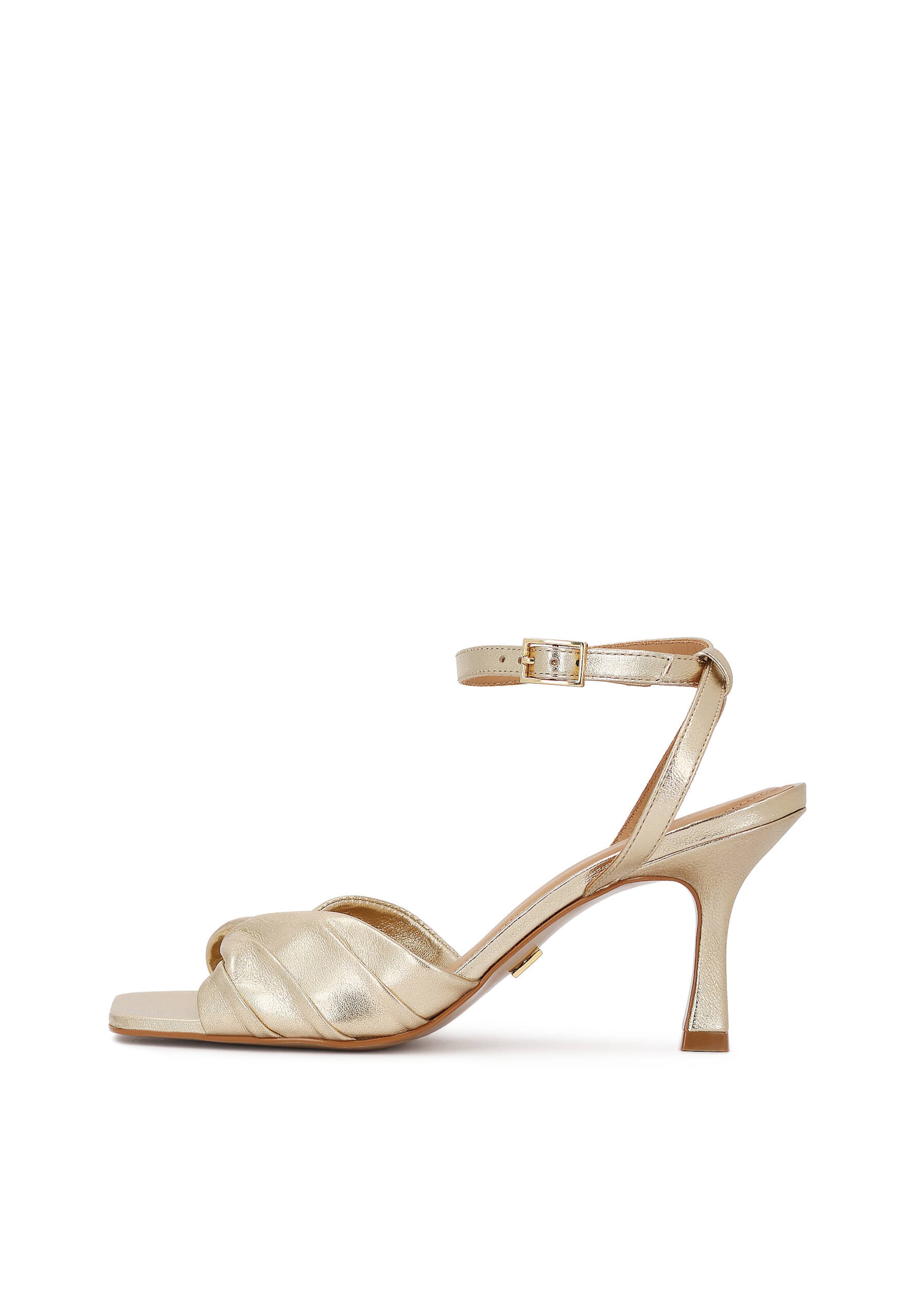 Kazar - Sandalias con hebilla en oro: frente