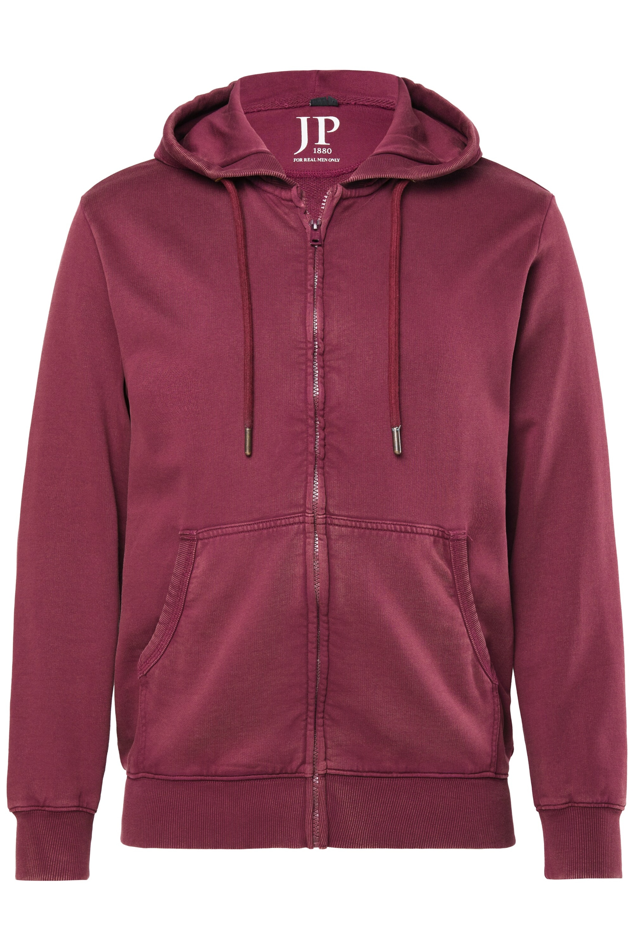 JP1880 Sweatjacke in Rot: Vorderseite