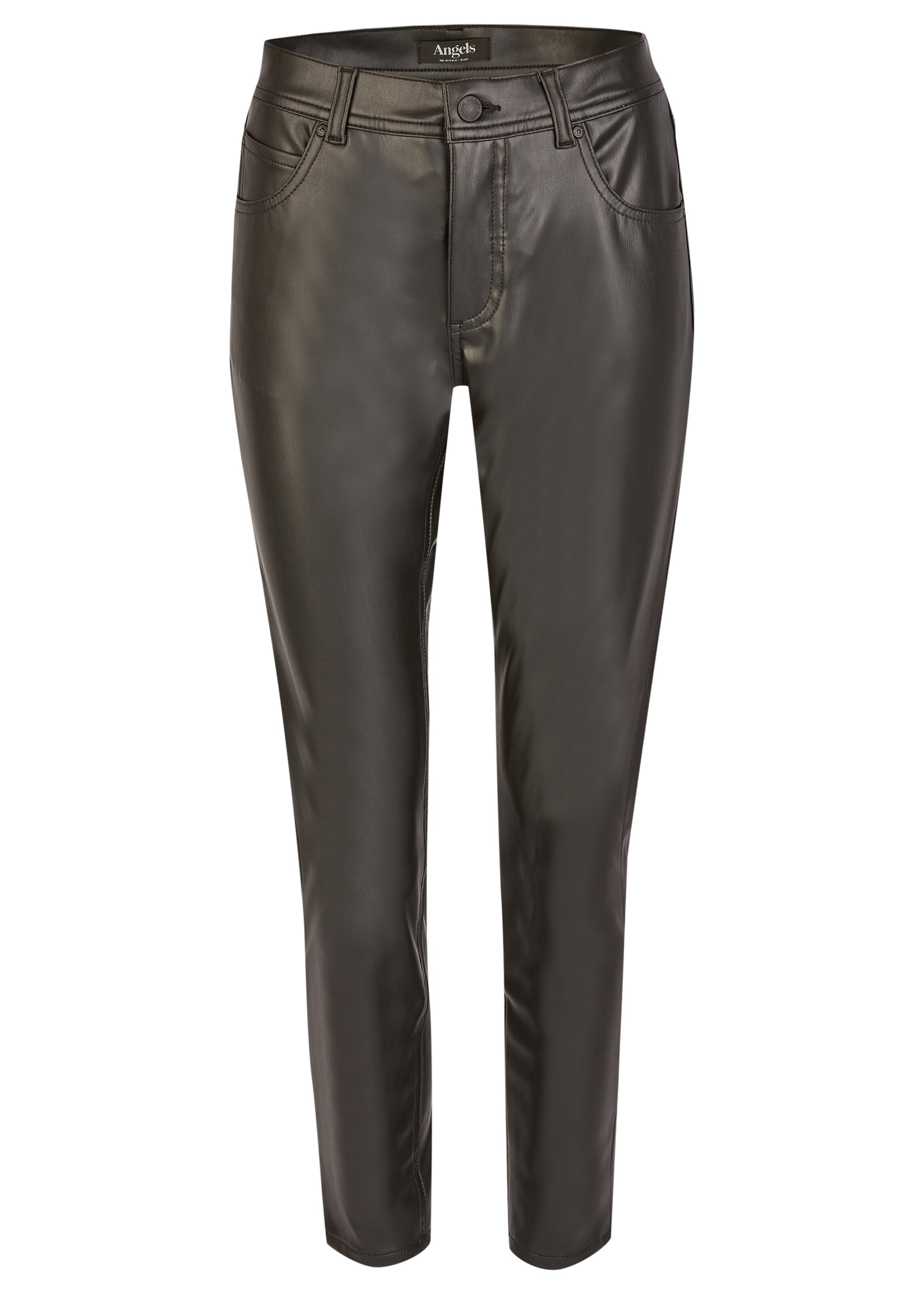 Frauen Große Größen Angels Lederimitathose 'Ornella' in Uni-Design in Schwarz - TK53225 Frauen Große Größen Angels Lederimitathose 'Ornella' in Uni-Design in Schwarz - TK53225